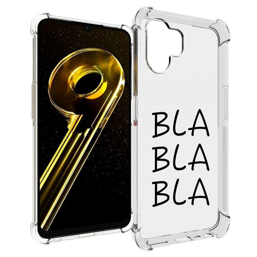 

Чехол бампер MyPads Bla-Bla для Realme 10 5G противоударный, Прозрачный, Tocco