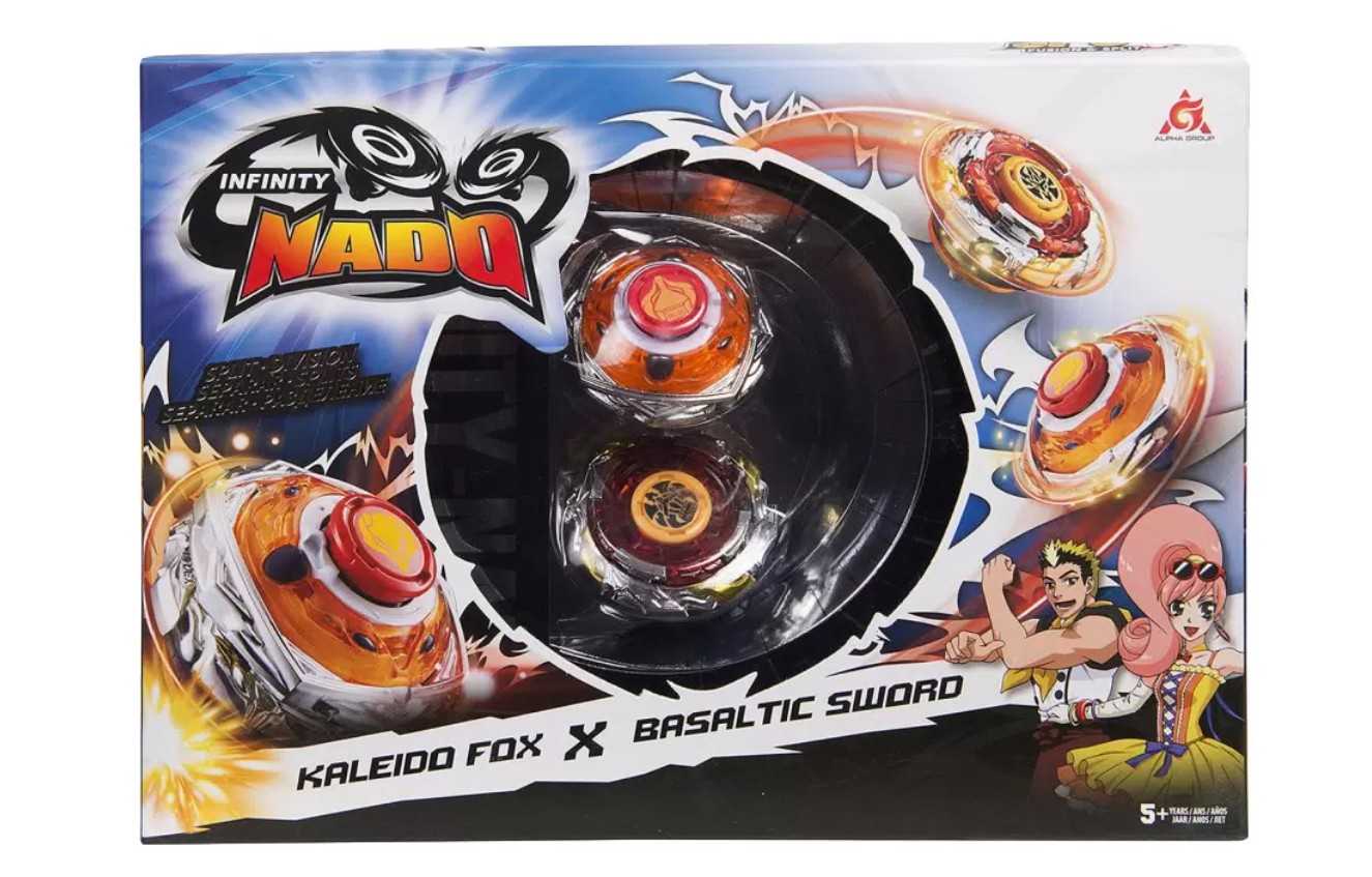 

Игровой набор Infinity Nado, 2 волчка Сплит, Kaleido Fox и Basaltic Sword, YW624606