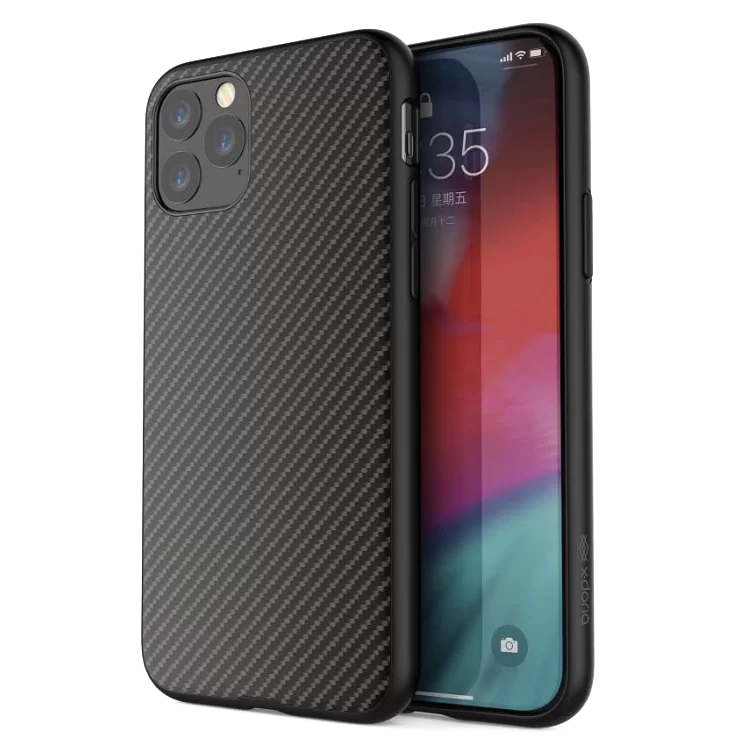 

Чехол X-Doria Dash Air для iPhone 11 Pro Max Чёрный карбон 486804, Черный