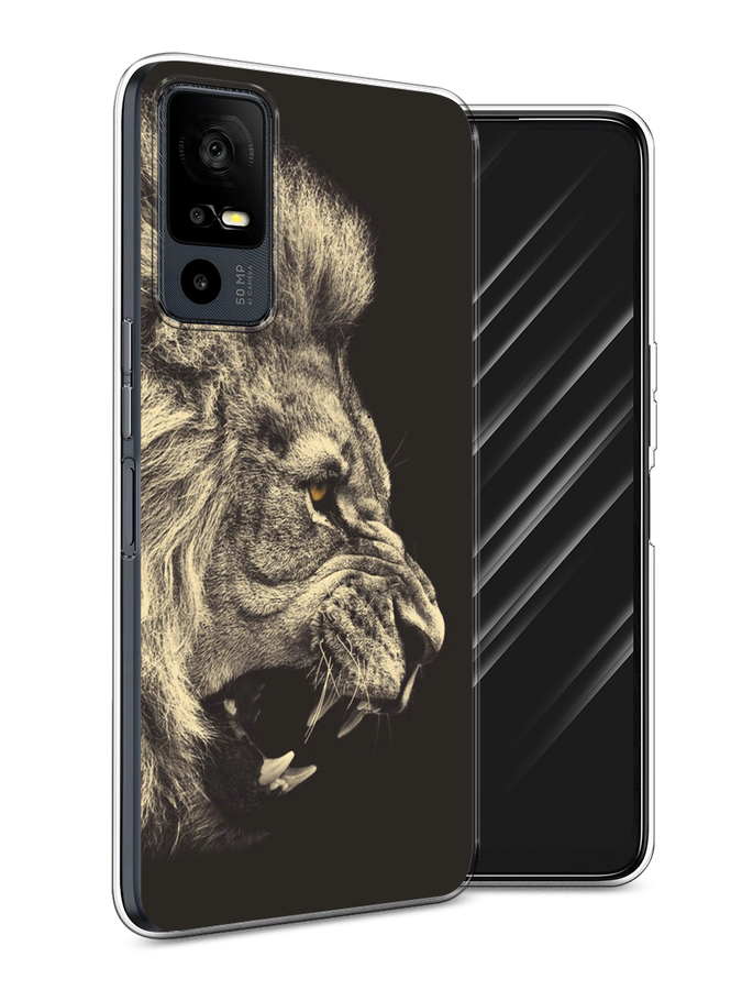 

Чехол Awog на TCL 40R 5G "Львиный рык 2", Бежевый;черный, 291250-1