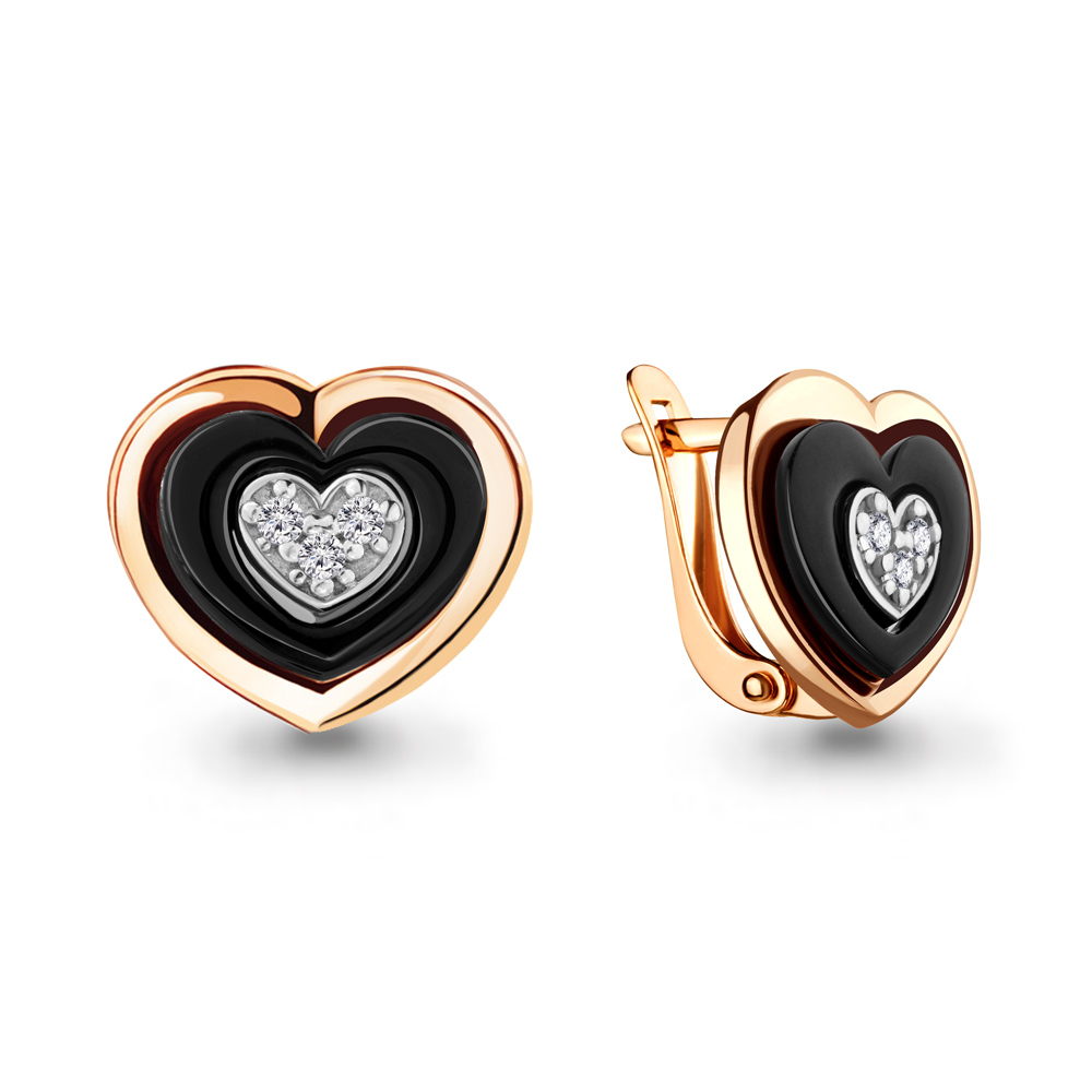 

Серьги из серебра с фианитом Aquamarine 46744А_925_з, 46744А_925_з