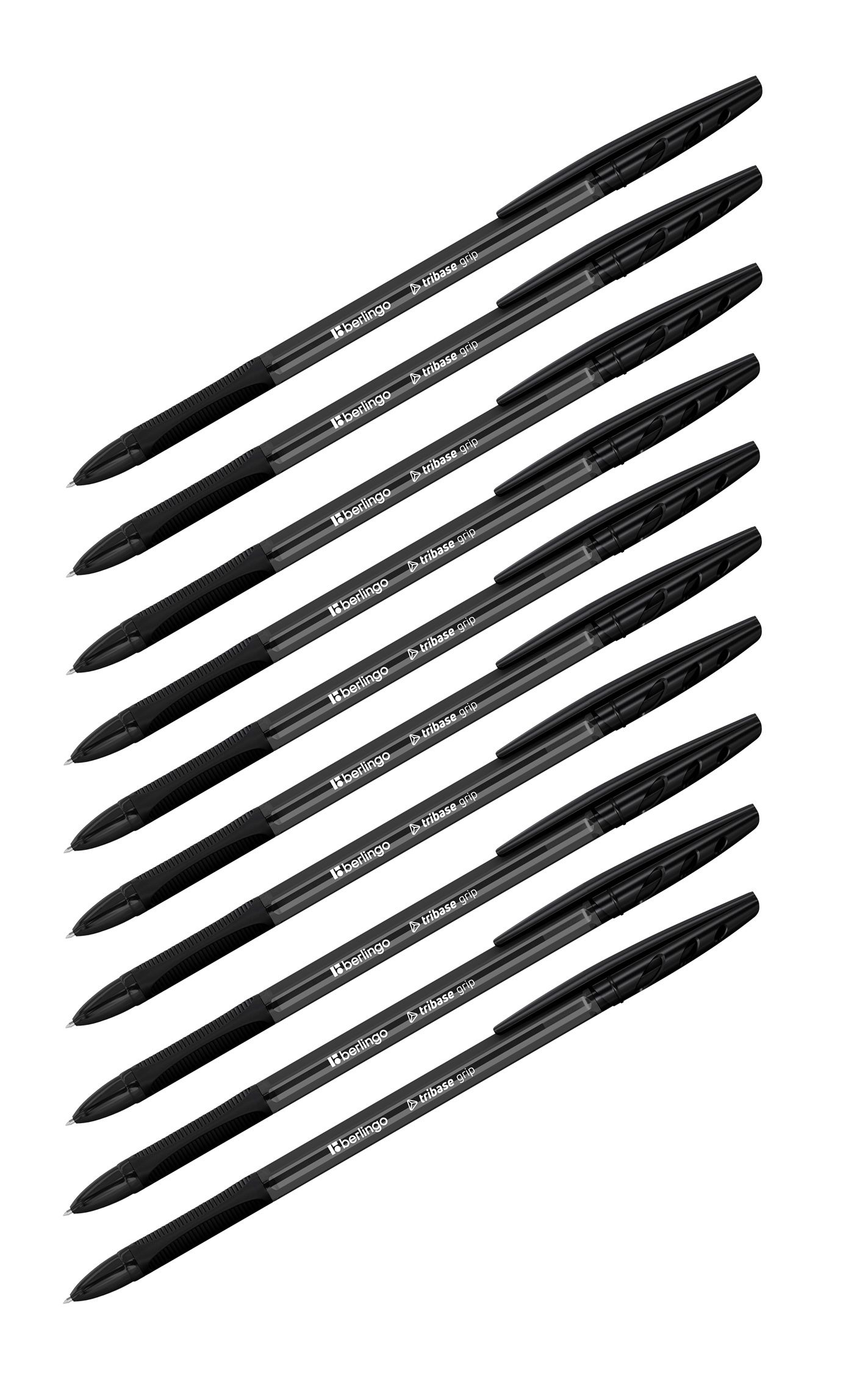 

Набор из 10 шт. Ручка шариковая Berlingo Tribase grip черная, 1,0 мм