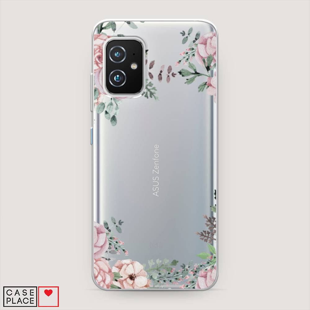 фото Чехол awog "нежные розы акварель" для asus zenfone 8 mini