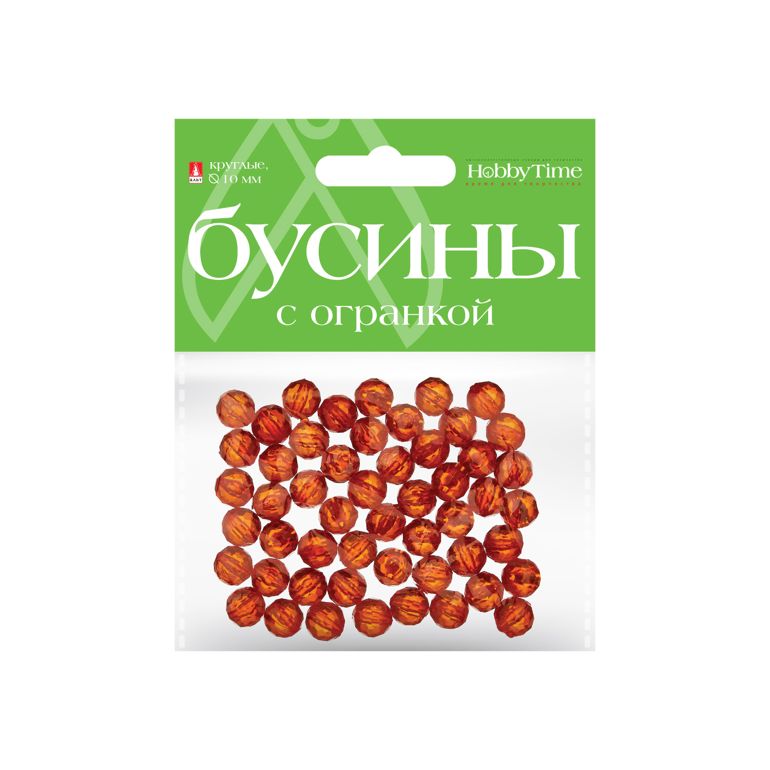 

Бусины круглые Hobby Time ПОЛУПРОЗРАЧНЫЕ С ОГРАНКОЙ, диаметр 10 мм, 10 ЦВ, Разноцветный