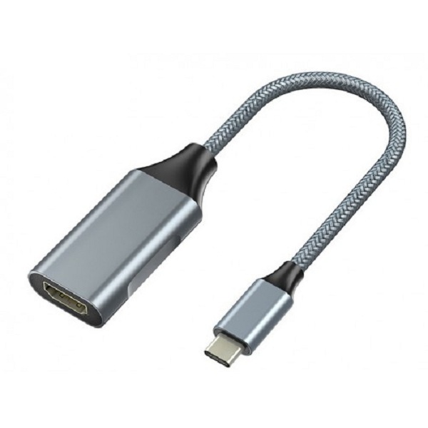 

Адаптер KS-IS HDMI - USB Type C вилка-розетка м KS-772, Серый;черный