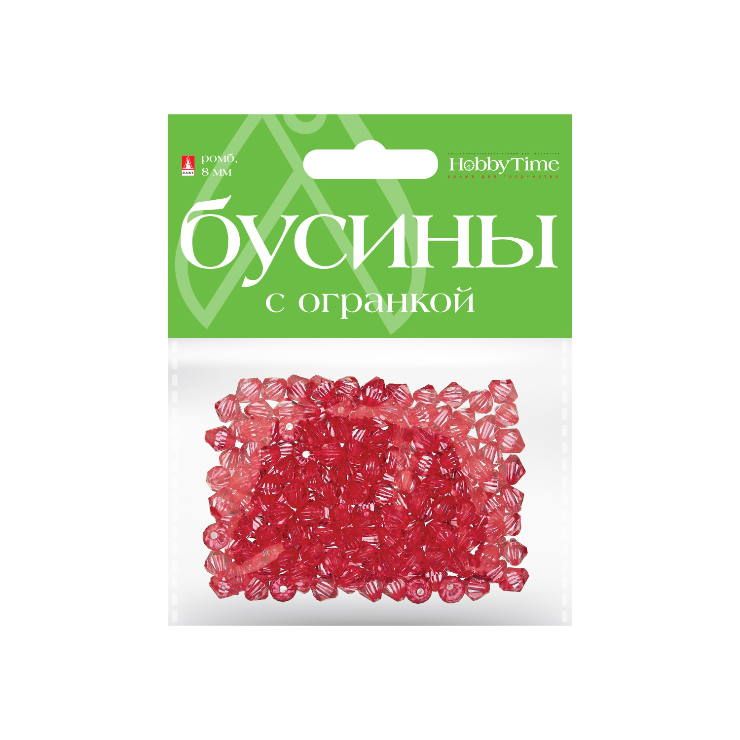 

Бусины ромб полупрозрачныеС ОГРАНКОЙ, 8 ММ, 10 ЦВ, Разноцветный