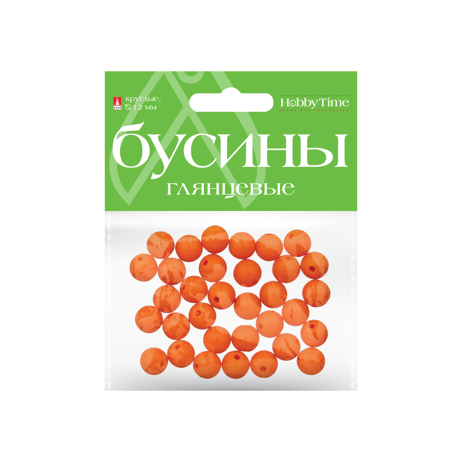 

Бусины круглые Hobby Time ГЛЯНЦЕВЫЕ, диаметр 12 мм, 10 ЦВ, Разноцветный