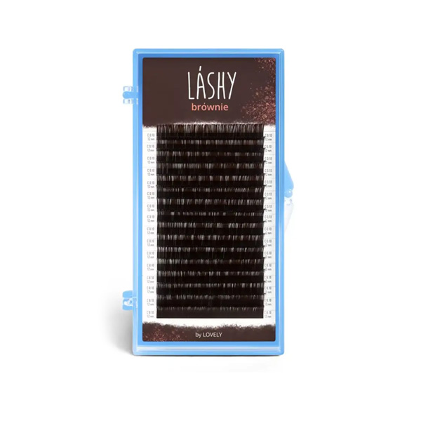 

Ресницы темно-коричневые LASHY Brownie - 16 линий C 0.10 15mm, Коричневый
