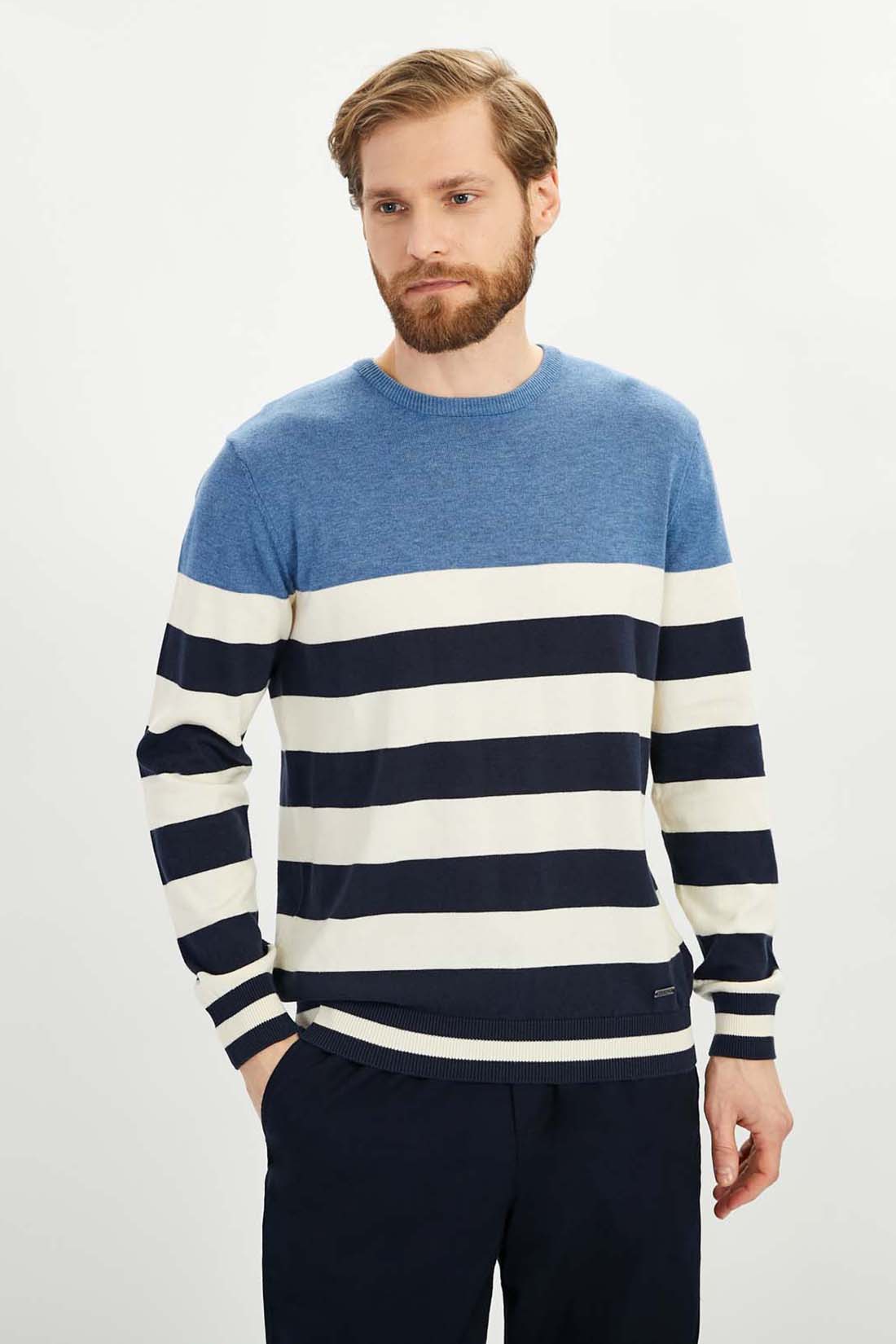 

Джемпер мужской Baon B6322010 синий 3XL, B6322010