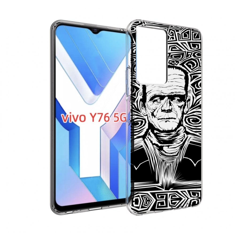

Чехол MyPads франкенштейн черно белый для Vivo Y76 5G, Прозрачный, Tocco