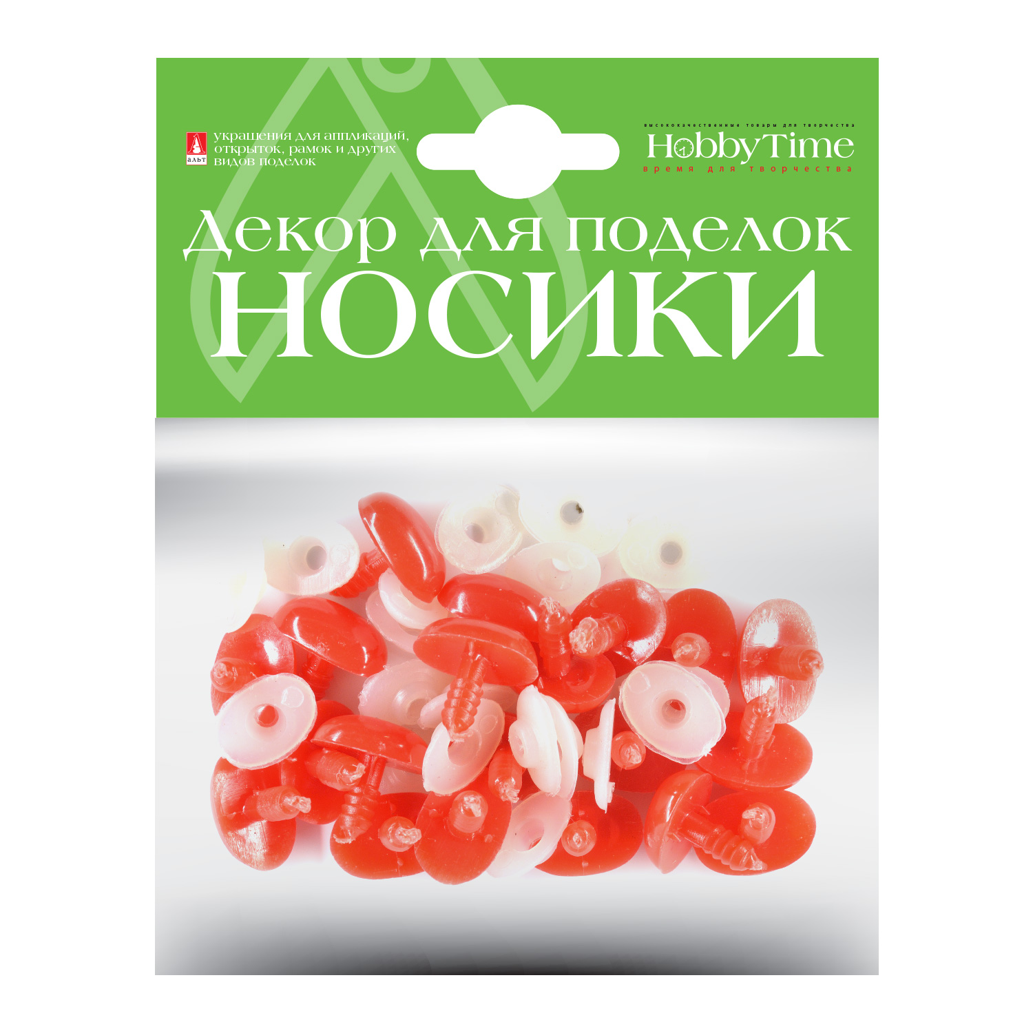 

ДЕКОРАТИВНЫЕ ЭЛЕМЕНТЫ "НОСИКИ" ВИНТОВЫЕ ОВАЛЬНЫЕ (КРАСНЫЕ) 17 х12ММ, Арт. 2-779/06, Разноцветный
