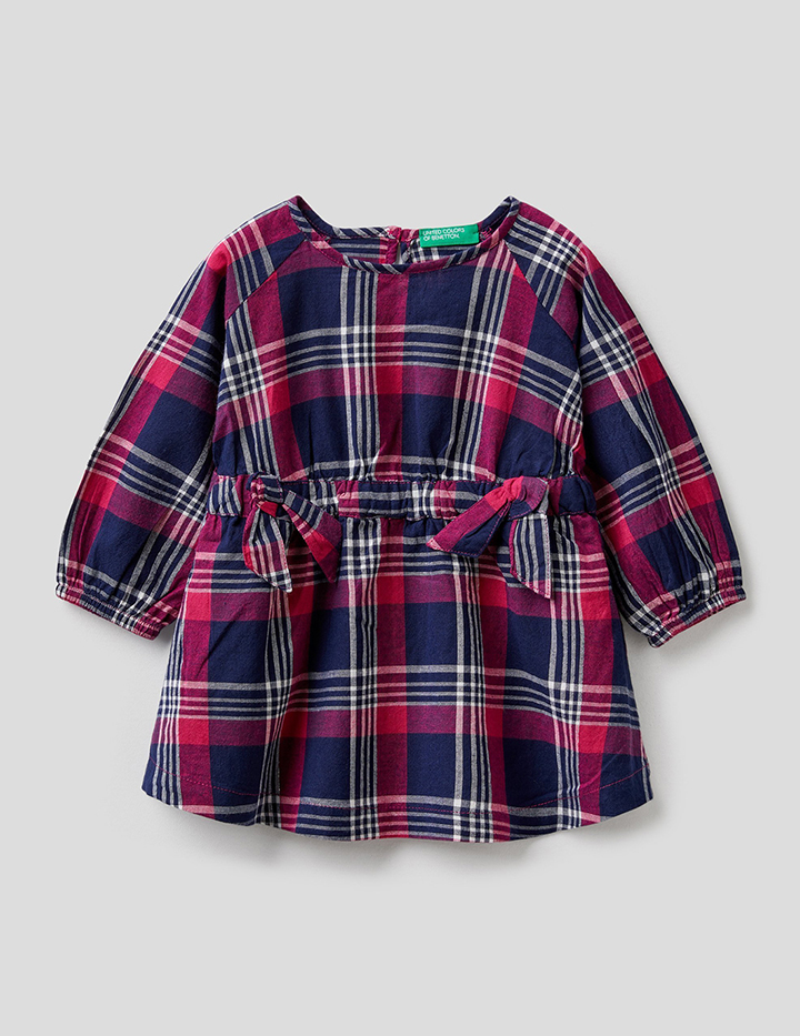 

Платье для девочек Benetton цв. синий; красный р.98, 21A_4RPP5VGE0