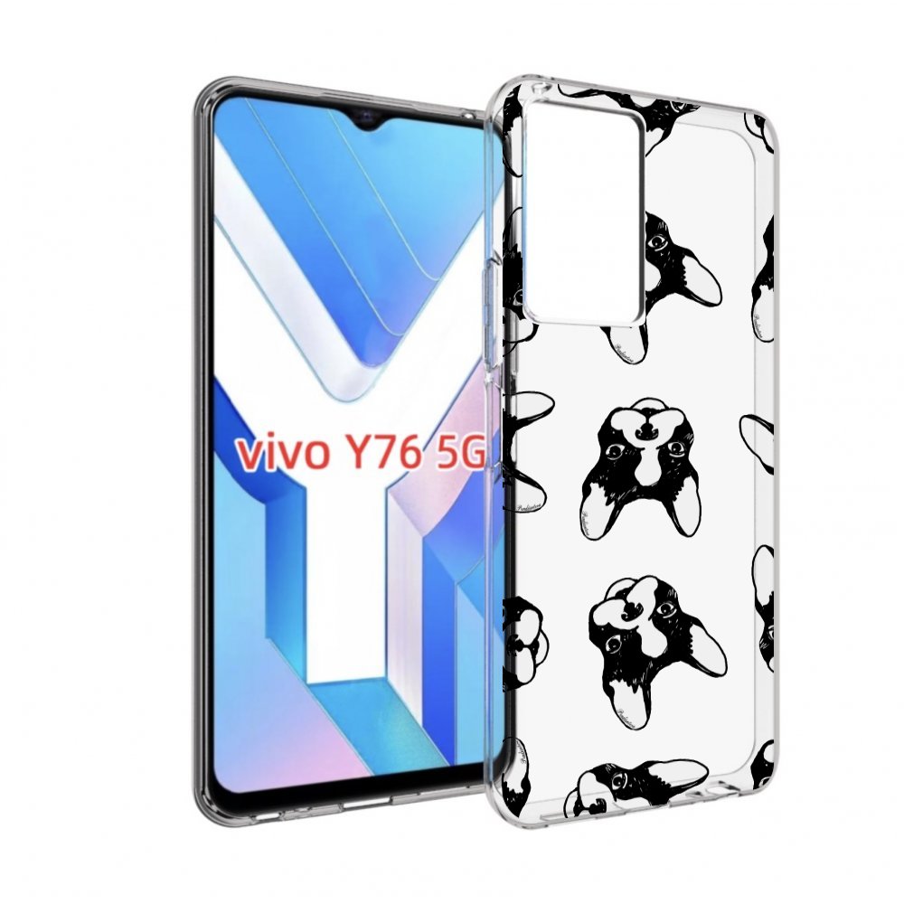 

Чехол MyPads черно белые собачки для Vivo Y76 5G, Прозрачный, Tocco