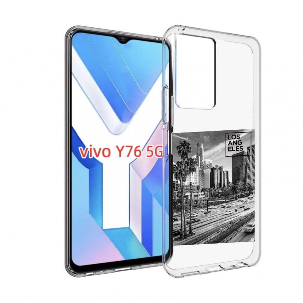 

Чехол MyPads черно белый лос анджелес для Vivo Y76 5G, Прозрачный, Tocco
