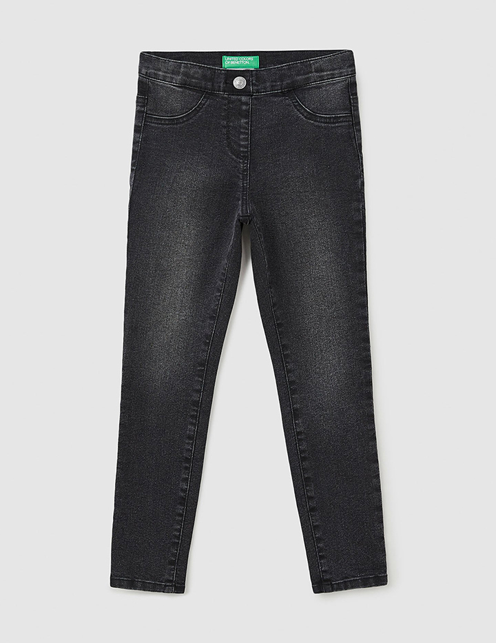 

Джинсы для девочек Benetton цв. черный р.140, 21A_4RW457OZ0