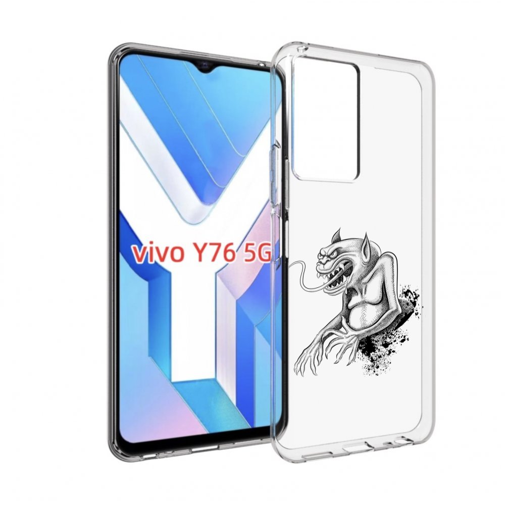 

Чехол MyPads чорт для Vivo Y76 5G, Прозрачный, Tocco