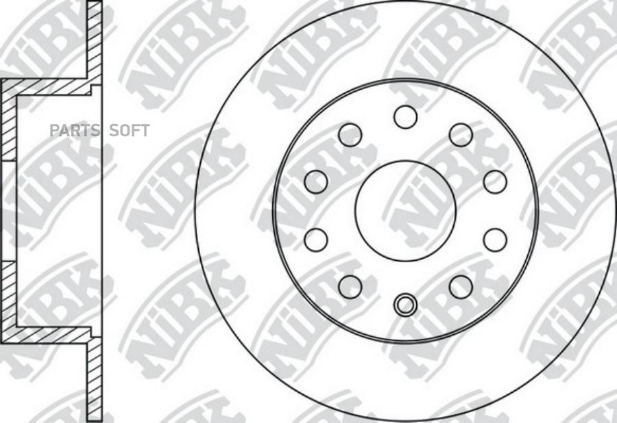 

RN33004_диск тормозной задний! Audi A3, Skoda Octavia/Superb, VW Golf/Jetta 1.2TSI-3.6 03>