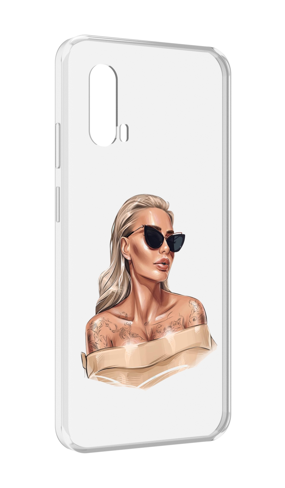 

Чехол MyPads блондинка-в-очках женский для Blackview BV7100, Прозрачный, Tocco