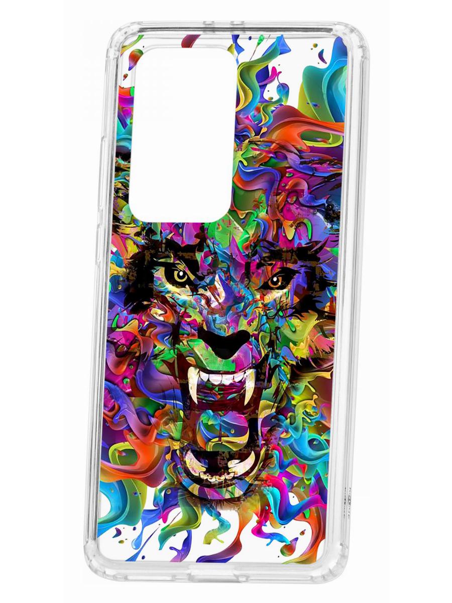 фото Чехол для huawei p40 pro+ kruche print colored beast кruче