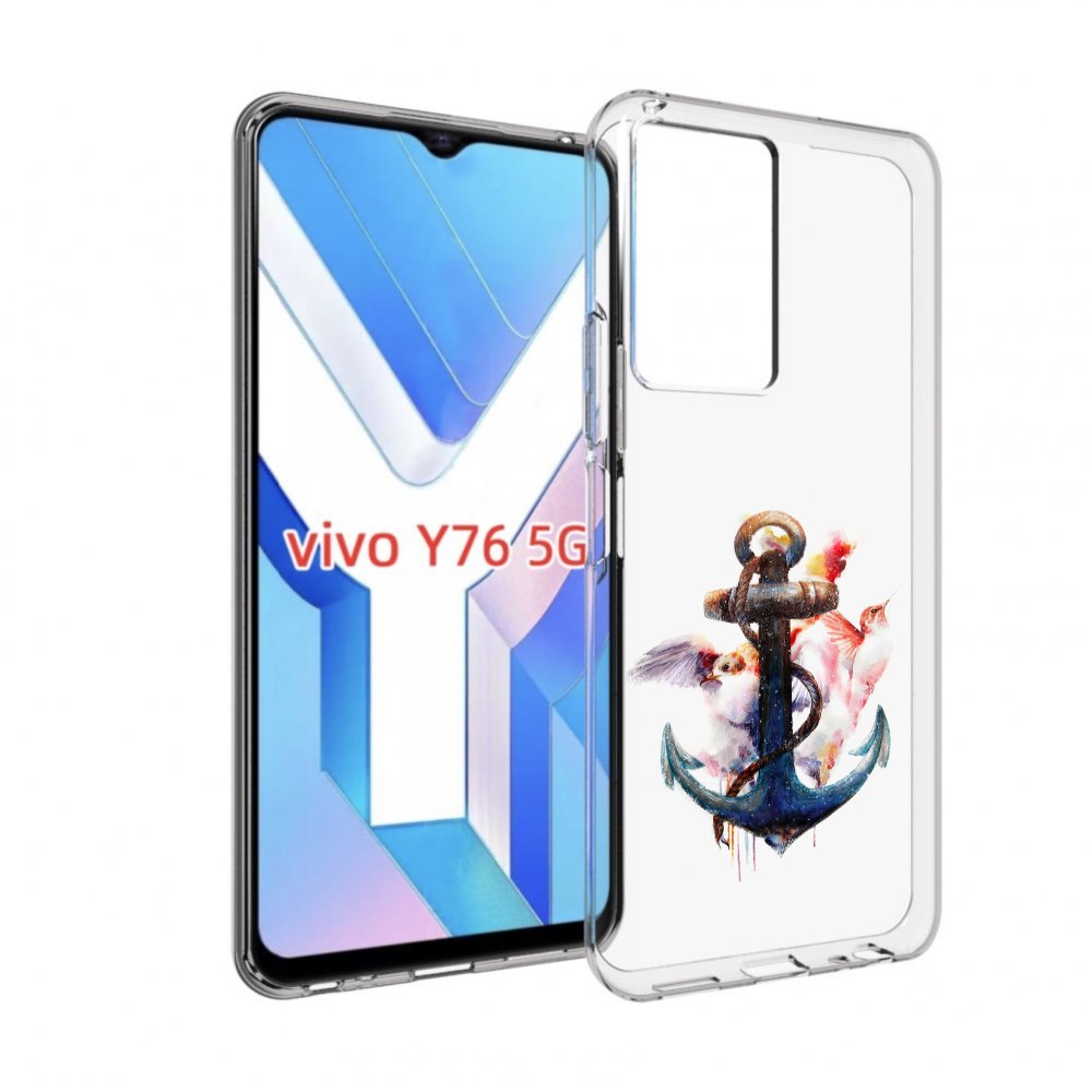 

Чехол MyPads якорь с птицами для Vivo Y76 5G, Прозрачный, Tocco