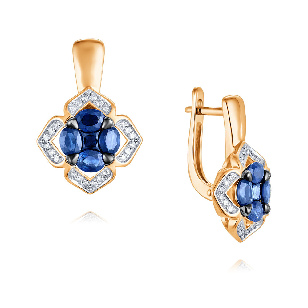 

Серьги из красного золота ADAMAS 24041316/01-А50Д-432, сапфир/бриллиант, 24041316/01-А50Д-432