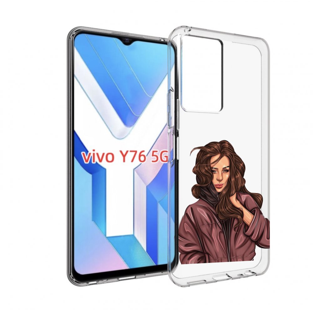 

Чехол MyPads Арт рисунок девушки для Vivo Y76 5G, Прозрачный, Tocco