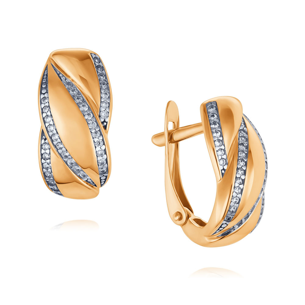 

Серьги из красного золота ADAMAS 24041538/01-А50Д-72, фианит, 24041538/01-А50Д-72