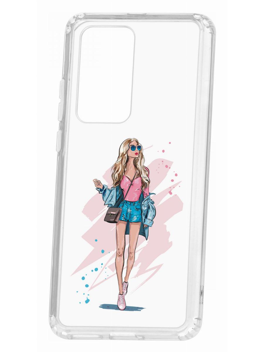 фото Чехол для huawei p40 pro kruche print fashion girl кruче