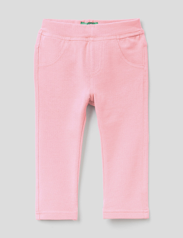 

Джеггинсы для девочек Benetton цв. розовый р.74, 21A_4T3257M50
