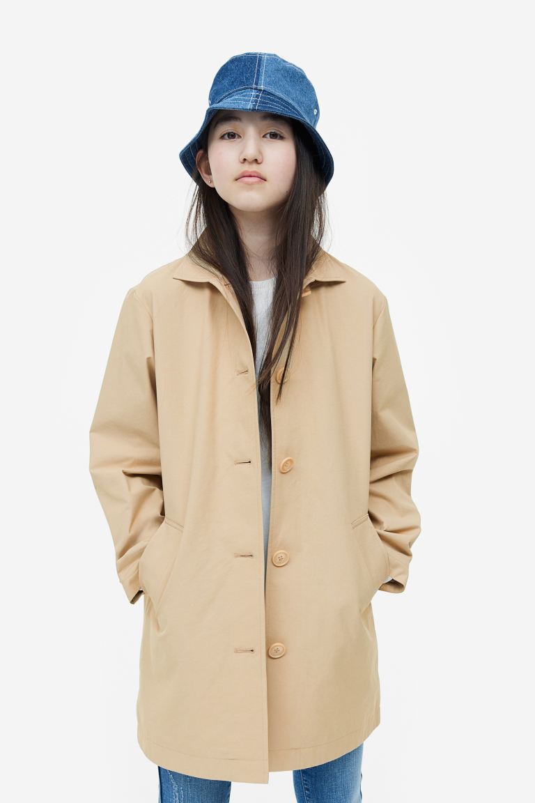 Пальто детское H&M 1120122, цвет светло-бежевый, размер 134 (доставка из-за рубежа)