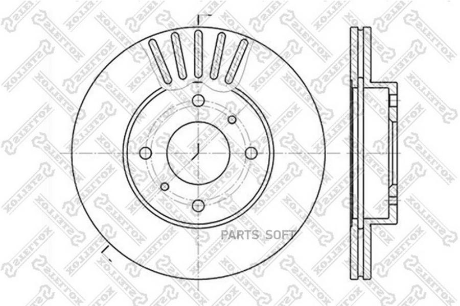 Тормозной диск Stellox комплект 2 шт. 60202231VSX