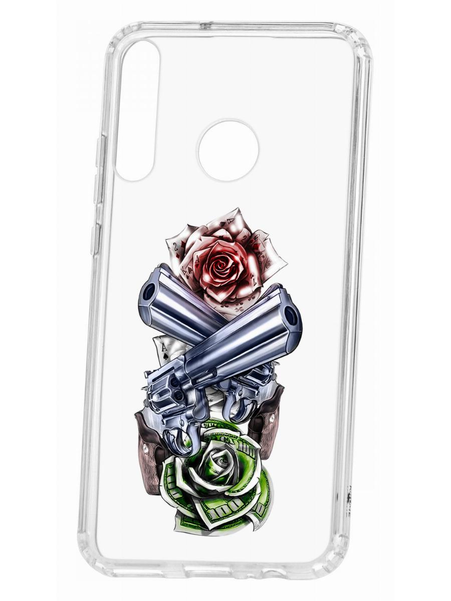 фото Чехол для huawei p40 lite e kruche print карты деньги 2 ствола кruче