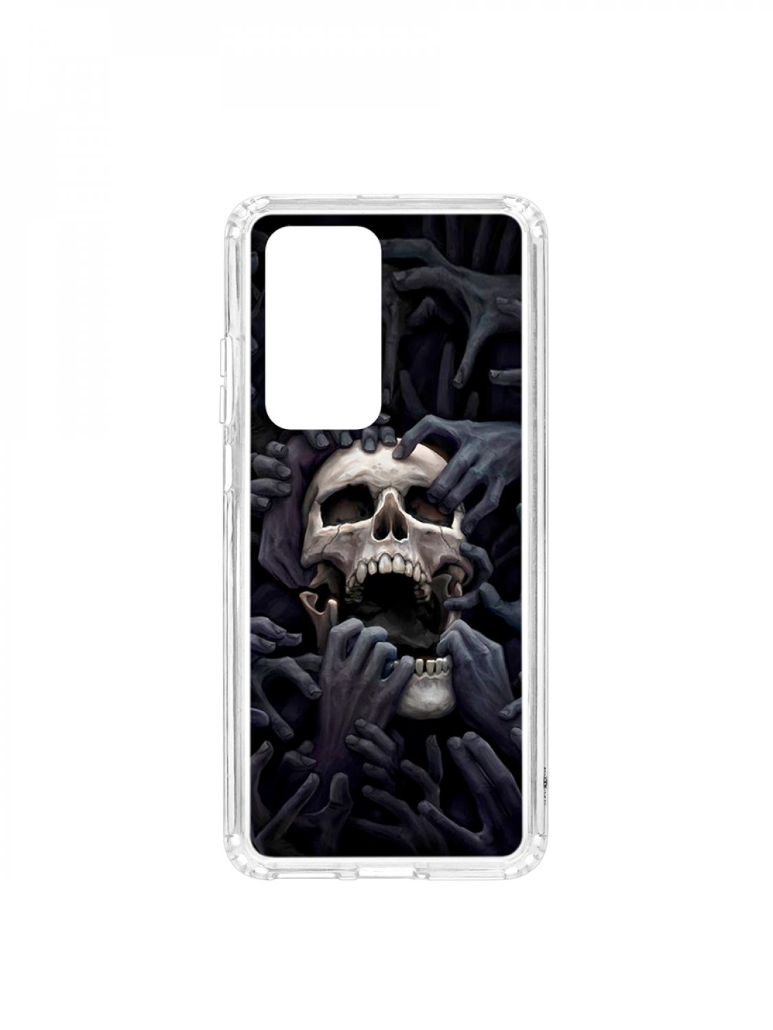 фото Чехол для huawei p40 pro kruche print skull hands кruче