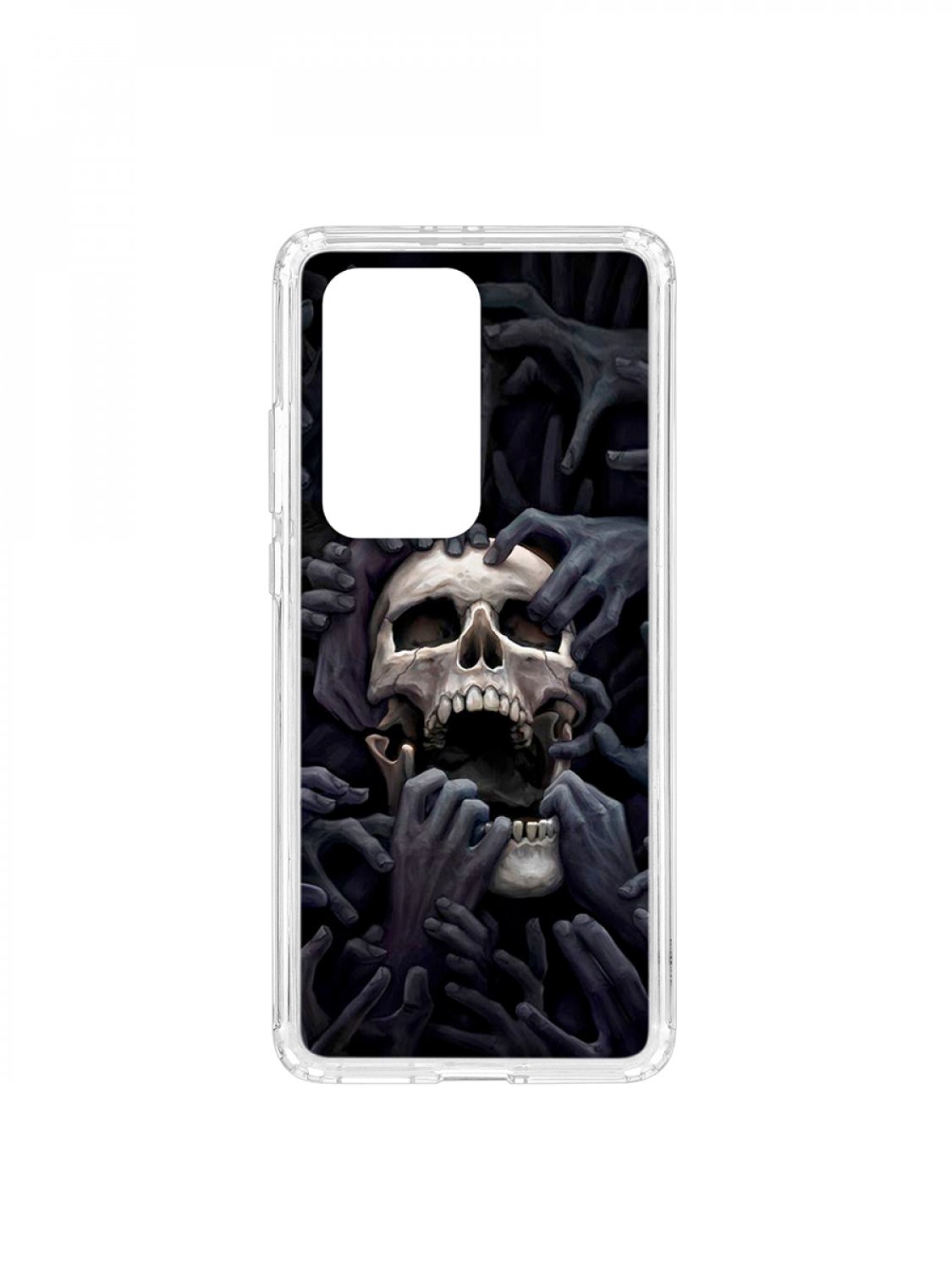 фото Чехол для huawei p40 pro+ kruche print skull hands кruче