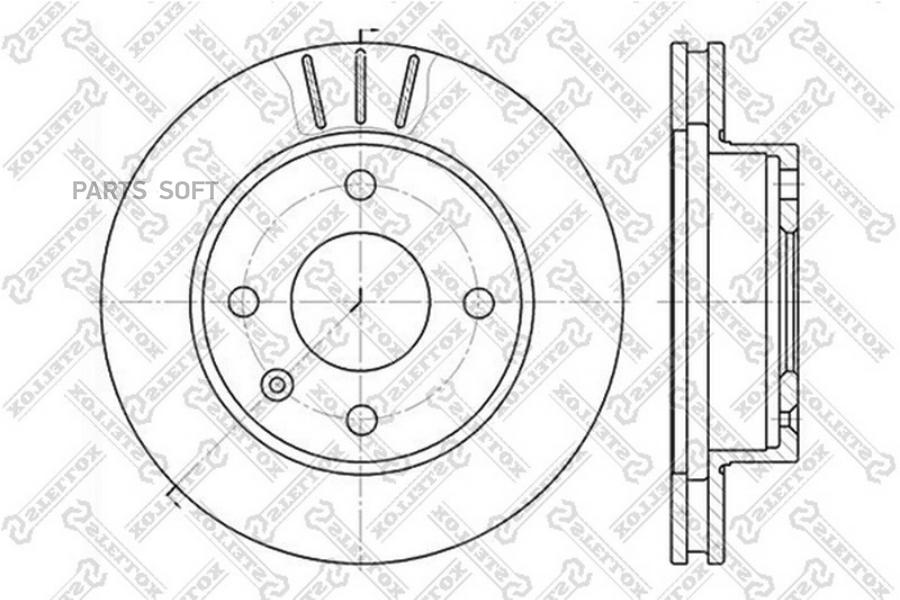 

Тормозной диск Stellox комплект 1 шт. 60202514VSX
