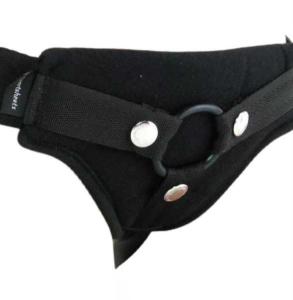 Страпон-трусики Sitabella Ringer неопреновые с кольцом, XL, черные