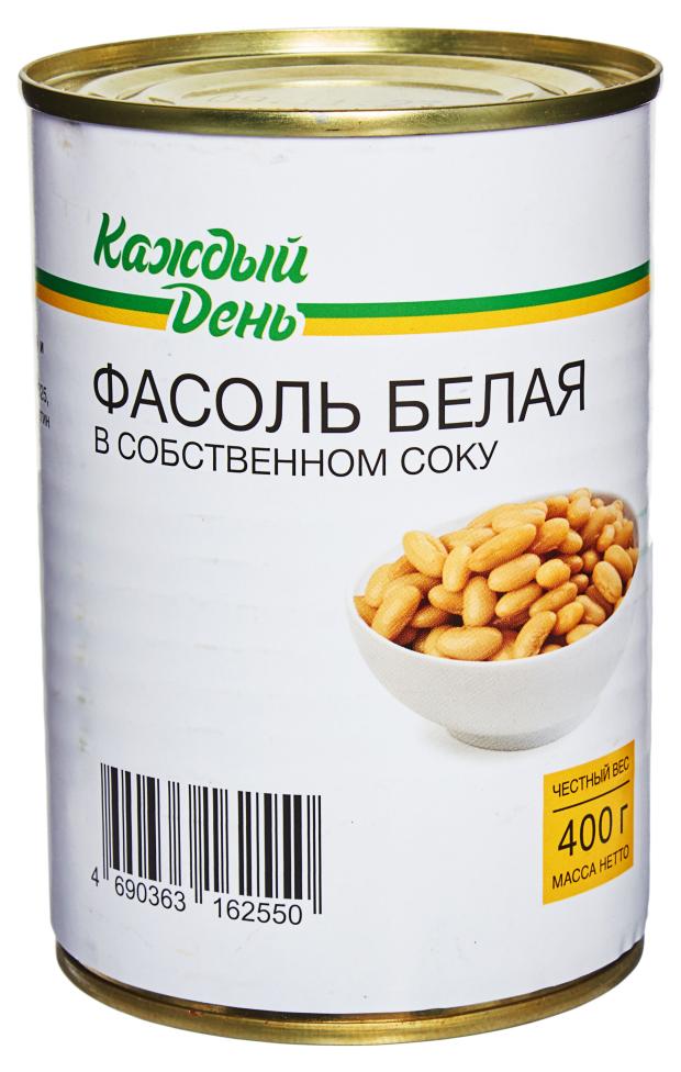 Фасоль белая «Каждый день» в собственном соку, 400 г