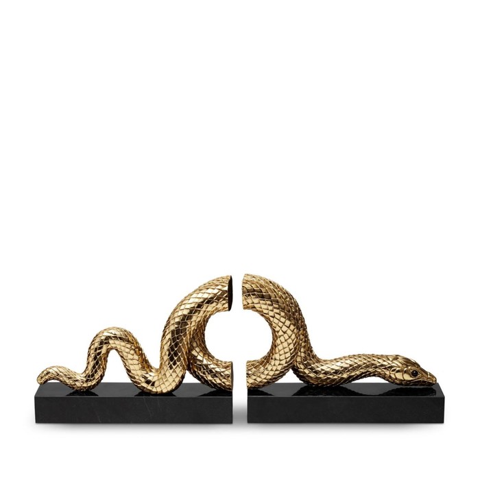

Держатель для книг "Змея" gold, 20 × 5 × 15 см, Премиум — Змея