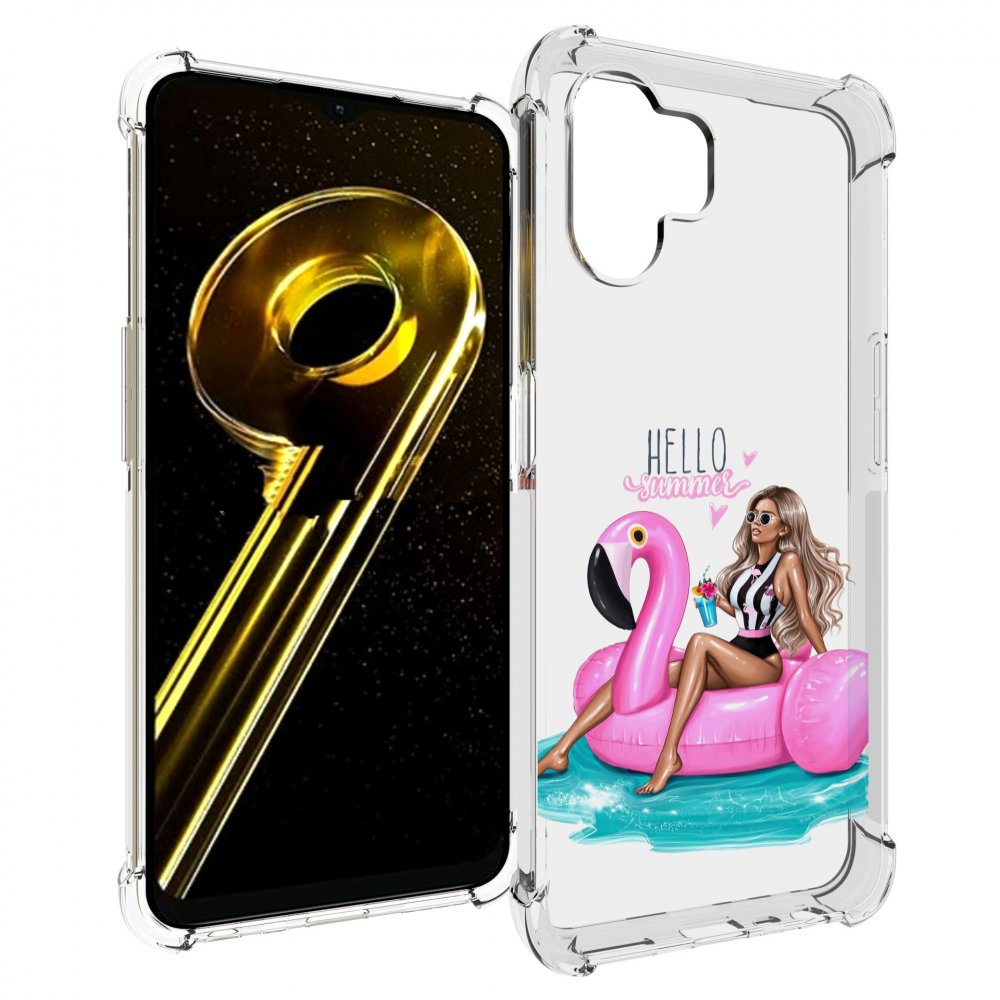 Чехол бампер MyPads Hello-summer для Realme 10 5G противоударный