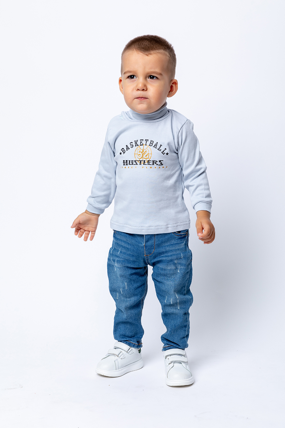 Водолазка детская Желтый кот 206и, голубой, 80