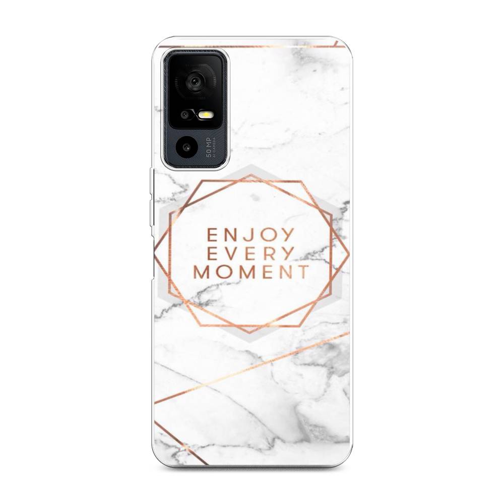 

Чехол Awog на TCL 40R 5G "Enjoy every moment мрамор", Белый;розовый;серый, 291250-7