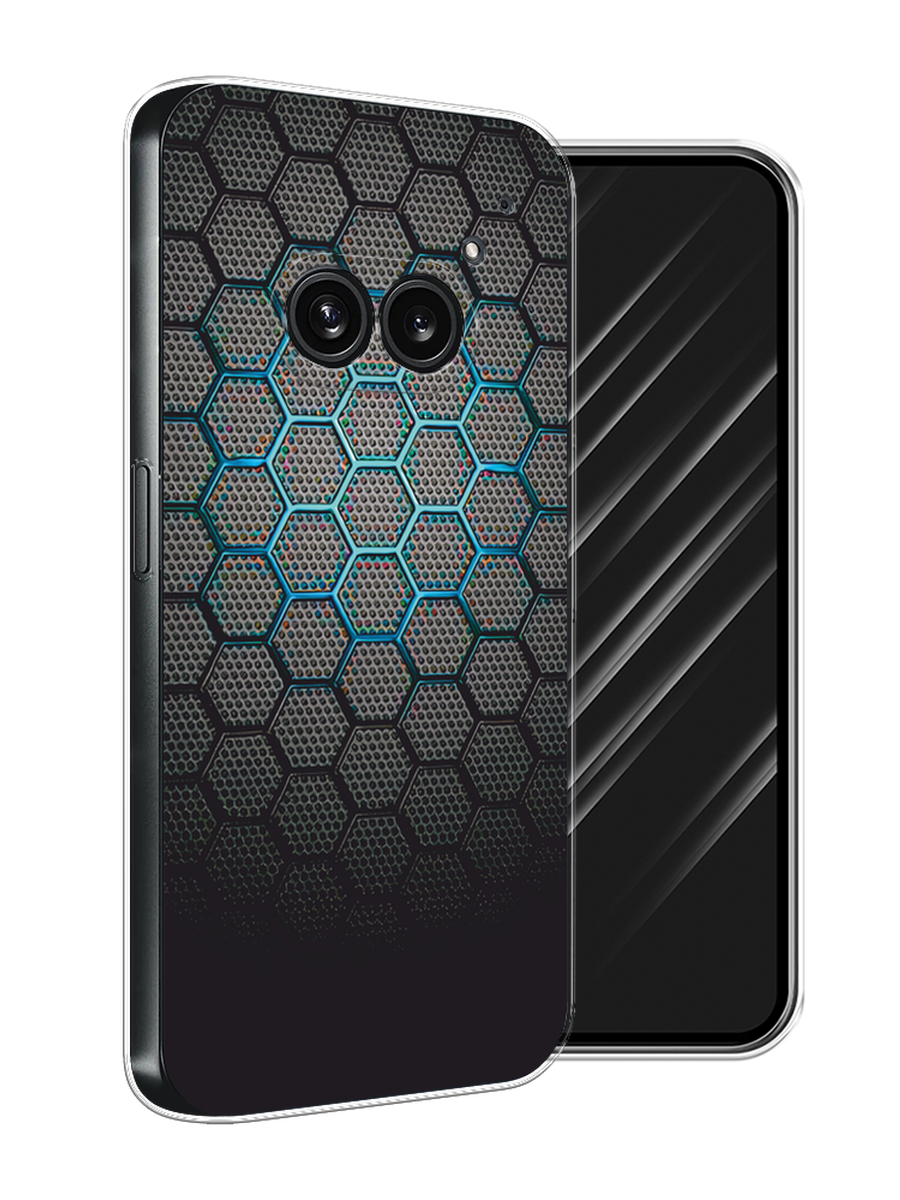 

Чехол Awog на Nothing Phone 2a "Бирюзовые соты", Бирюзовый;синий;черный, 3300350-1