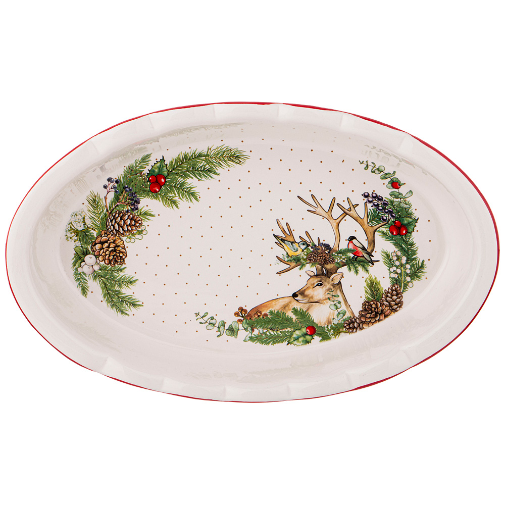 

Набор из 2 штук Блюдо-шубница Agness Celebration 28х17х5см, керамика (358-1936_2), Разноцветный