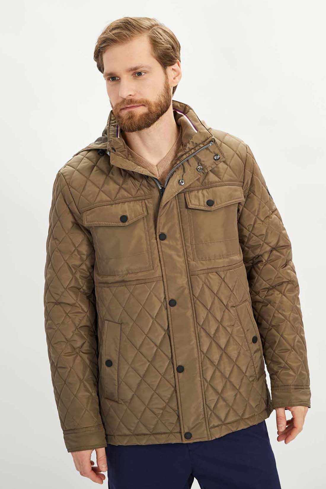 

Куртка мужская Baon B5322002 коричневая 2XL, Коричневый, B5322002