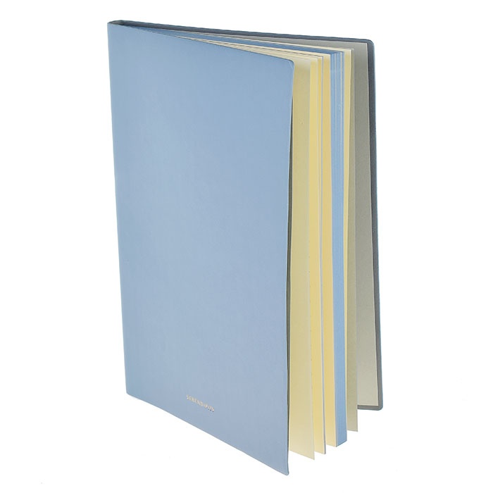 Блокнот Deli 96 листов, синий, 210х143 мм, искусственная кожа