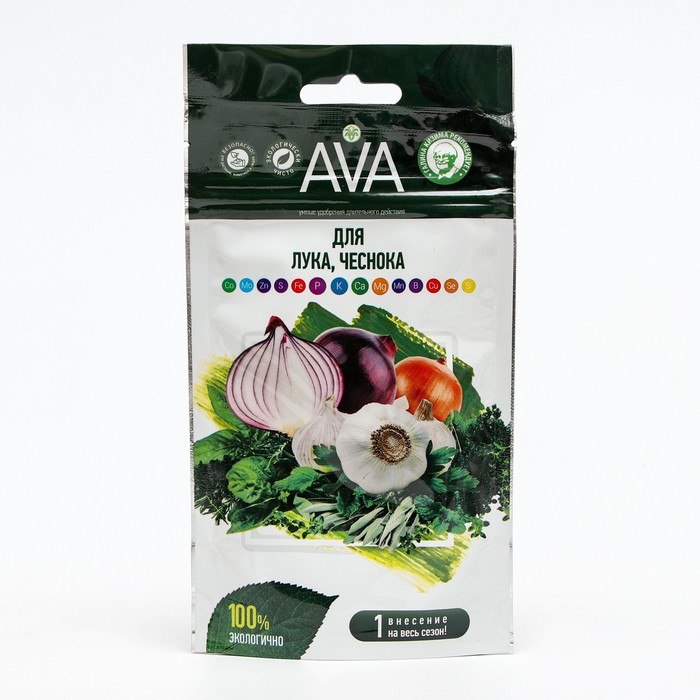 

Комплексное минеральное удобрение "AVA", для лука и чеснока, дой-пак, 100 г