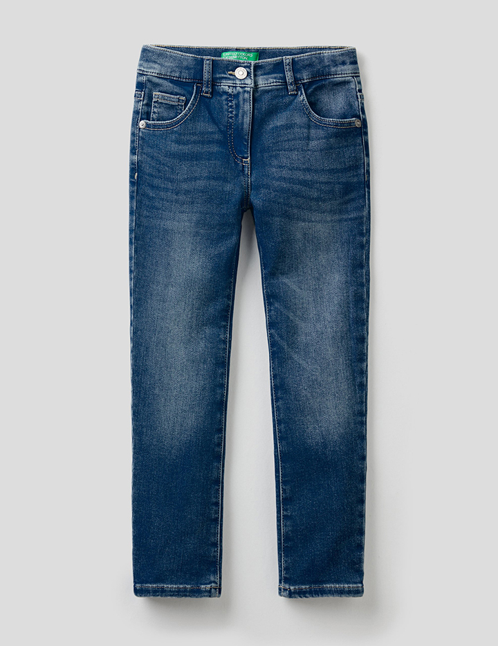 

Джинсы для девочек Benetton цв. синий р.140, 21A_4TR757PP0