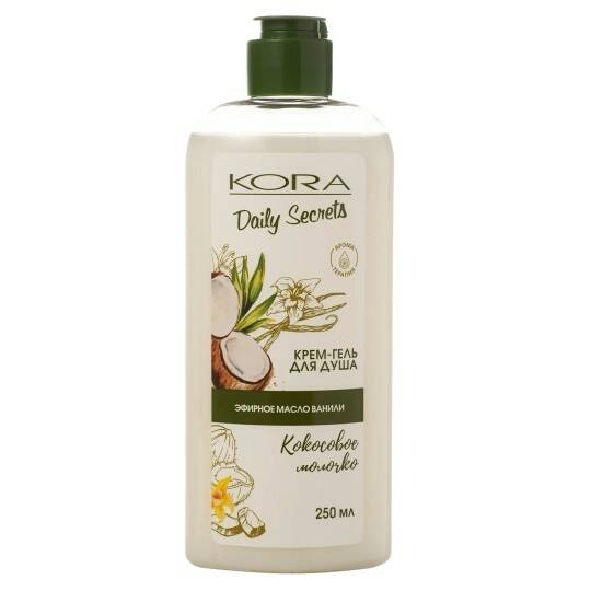 фото Крем-гель для душа kora кокосовое молочко 250 мл