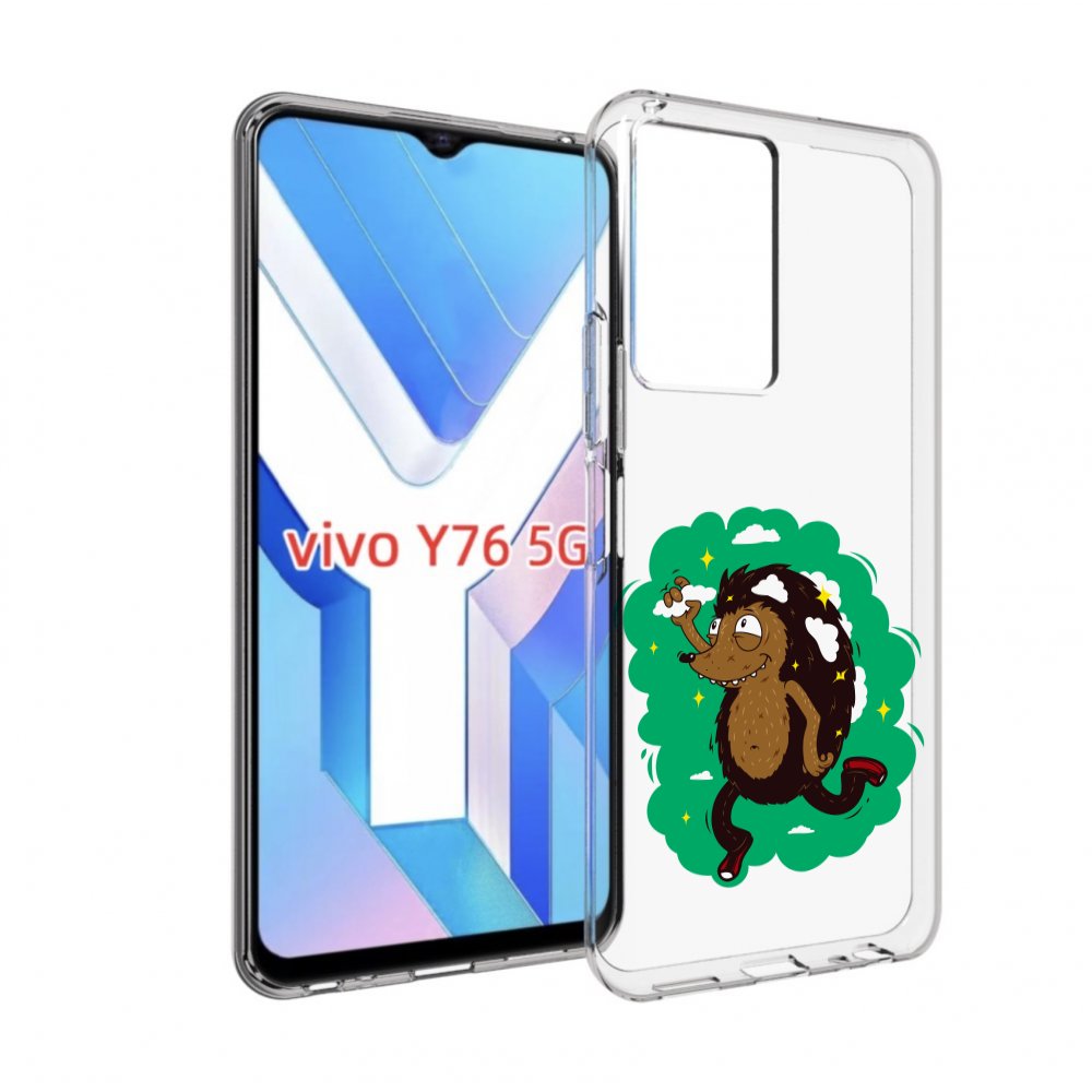 

Чехол MyPads Ежик в облаках для Vivo Y76 5G, Прозрачный, Tocco