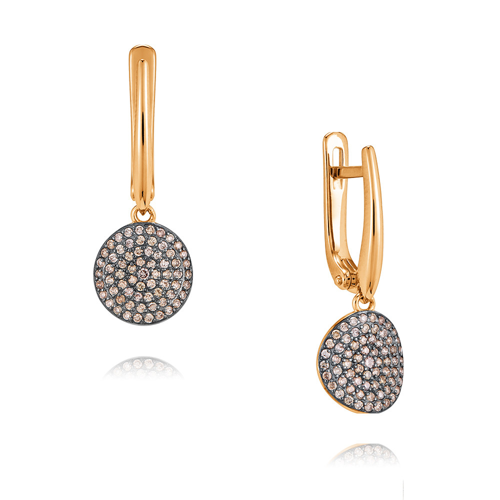 

Серьги подвески из красного золота ADAMAS 24041718/01-А50Ч-425, бриллиант, 24041718/01-А50Ч-425